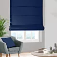 Roleta rzymska granatowa z tkaniny trudnopalnej, zaciemniającej, typu blackout