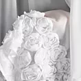 Zazdrostka biała z szyfonu zdobiona różami 3D 90x150 cm taśma - ROSES Eva Minge