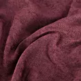 Roleta rzymska bordowa z miękkiej tkaniny szenilowej typu dimout o naturalnym splocie