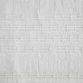 Ręcznik kąpielowy 50x90 cm bawełniany kolor biały podkreślony bordiurą tkaną w wypukłe paski 500 g/m2 ROME
