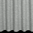 Zasłona szyta na taśmie 5 cm jasnoszara z matowej luźnotkanej tkaniny z efektem melanżu, wykończona obciążnikiem