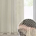 Firana beżowa o strukturze siateczki niewymagająca prasowania 140x250 cm przelotka MIRELLA