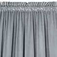 Zasłona srebrna z miękkiego welwetu 140x250 cm taśma - SUZANA