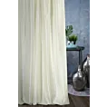 Zasłona szyta na taśmie 5 cm AMAYA kremowa z jednokolorowej gładkiej tkaniny