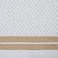 Ręcznik kąpielowy 50x90 cm bawełniany kolor biały w pasy 500 g/m2 MADLEN
