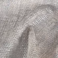 Zasłona szyta na flexach kremowo srebrna z eleganckiej tkaniny zasłonowej o prostym splocie z połyskującym dodatkiem