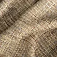 Zasłona szyta na taśmie 5 cm jasnobrązowa z tkaniny o grubym splocie z efektem melanżu