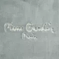 Koc 220x240 cm srebrny o wysokiej gramaturze z haftowanym logo CLARA Pierre Cardin