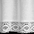 Zazdrostka biała z tkaniny z przewagą bawełny zdobiona koronką 150x30 cm VINCE