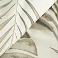 Pościel 220x200 cm bawełniana kolor beżowy, stalowy z wzorem egzotycznych liści NINA