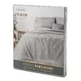 Pościel 160x200 cm z bawełny kolor stalowy, jasnoszary zdobiona pasami z błyszczącą nicią ETNO 1 Eurofirany Premium