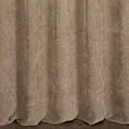 Zasłona szyta na taśmie 5 cm jasnobrązowa z tkaniny szenilowej z efektem melanżu