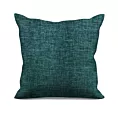 Poszewka szyta turkusowa z tkaniny zaciemniającej typu dimout o naturalnym splocie, z efektem melanżu