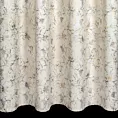Zasłona jasnobeżowo, złocista zdobiona błyszczącym nadrukiem z welwetu 140x250 cm przelotka - CARMELA