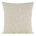 Poszewka na poduszkę 40x40 cm kremowa z kwiatowym wzorem wykonanym techniką hot press ALARA DESIGN 91