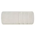 Ręcznik do rąk 30x50 cm bawełniany kolor beżowy z ozdobną bordiurą w paseczki 500 g/m2 ADORE
