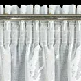 Firana biała, szampańska zdobiona nadrukiem marmurku 140x270 cm taśma - MOLLY1