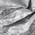 Poszewka szyta RICCA srebrna nowoczesna z wypukłym wzorem ornamentowym i połyskiem