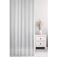 Firana szyta na taśmie 5 cm RENEE biała z półprzezroczystej połyskującej tkaniny