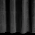 Zasłona welwetowa czarna zdobiona falbanami 140x250 cm przelotka - ERIN