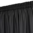 Zasłona czarna z tkaniny welurowej 560x240 cm tunel Dora