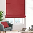 Roleta rzymska jasnoczerwona z tkaniny trudnopalnej, zaciemniającej, typu blackout z efektem melanżu