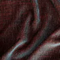 Roleta rzymska bordowa miękka, szenilowa tkanina o wyraźnym splocie i delikatnym połysku, mieniąca się w dwóch odcieniach