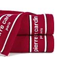 Ręcznik kąpielowy 70X140 cm bawełniany kolor czerwony  z żakardową bordiurą i haftowanym logiem marki Pierre Cardin 450 g/m2 KARLA