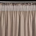 Zasłona welwetowa brązowo, złocista zdobiona marmurkiem 140x270 cm taśma - MOLLY