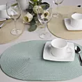 Podkładka owalna na stół szara 30 x 45 cm JUDY 2 pleciona