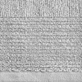 Ręcznik kąpielowy 50x90 cm bawełniany kolor jasnosrebrny zdobiony błyszczącą bordiurą 500 g/m2 LARI
