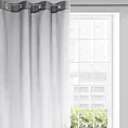 Zasłona biało, grafitowa z efektem cieniowania z lekkiej etaminy 140x250 cm przelotka - RAVIA