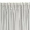 Zasłona biała zdobiona futerkiem 140x270 cm taśma - MARION