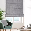 Roleta rzymska popielata z miękkiej szenilowej tkaniny z efektem melanżu