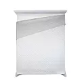 Narzuta welwetowa jasnosrebrna 170x210 cm pikowana metodą hot press w geometryczny wzór LUIZ 5 Design 91