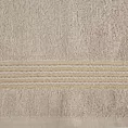 Ręcznik do rąk 30x50 cm bawełniany kolor beżowy zdobiony paseczkami przeszywanymi błyszczącą nicią 500 g/m2 LILA