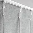 Zasłona srebrna z 100% zaciemniającej tkaniny typu blackout 125x270 cm (wymiar podany na gotowo) system flex - NELISA