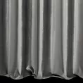 Zasłona szyta na taśmie 5 cm stalowo srebrna z miękkiej tkaniny welwetowej z drobnym błyszczącym nadrukiem