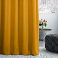 Zasłona szyta na flexach DORA - HIT musztardowa z miękkiej tkaniny o welurowej strukturze