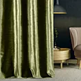 Tkanina zasłonowa, miękka, welwetowa z połyskiem, w poziome prążki  z kolekcji Pierre Cardin