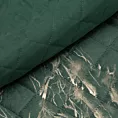 Narzuta welwetowa ciemnozielono, złota 170x210 cm z welwetu zdobiona wzorem marmuru LUIZ 6 Design 91