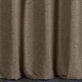 Zasłona szyta na taśmie 5 cm jasnobrązowa o naturalnym charakterze, z widocznym, ozdobnym splotem