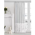 Firana biała z woalu kreszowanego z pięcioma falbanami 300x270 cm taśma CHARLOTTE 4