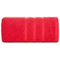 Ręcznik kąpielowy 100x150 cm bawełniany kolor czerwony z ozdobną bordiurą 500 g/m2 MILO
