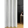 Firana szyta na taśmie 5 cm naturalna z matowej tkaniny w połyskujace pionowe pasy, wykończona obciążnikiem