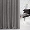 Zasłona szyta na taśmie 5 cm stalowo szara z miękkiej tkaniny z efektem melanżu