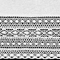 Zazdrostka biała z bawełny zdobiona ażurowym wzorem 150x350cm szelki MADDELINE