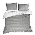Pościel 220x200 cm z makosatyny bawełnianej kolor szary, biały z logo Eva Minge EVA 10