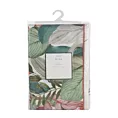 Obrus naturalno, zielony 160x350 cm INES z nadrukowanym motywem botanicznym