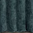 Zasłona szyta na taśmie 5 cm granatowa z miękkiej tkaniny szenilowej